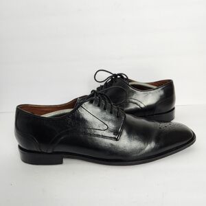 Rockport adidas Mens Size 12 Wingtip Oxford Black Leather Dress Shoes K62559